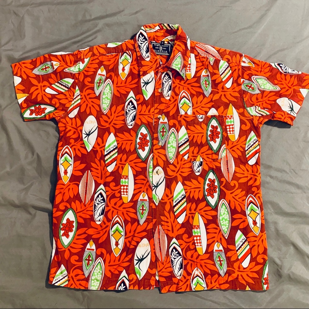 Hawaiian shirt with surfboards